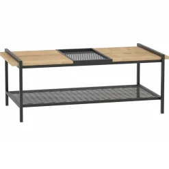 Mata Couchtisch | 100 % MELAMIN | Walnuss, Schwarz