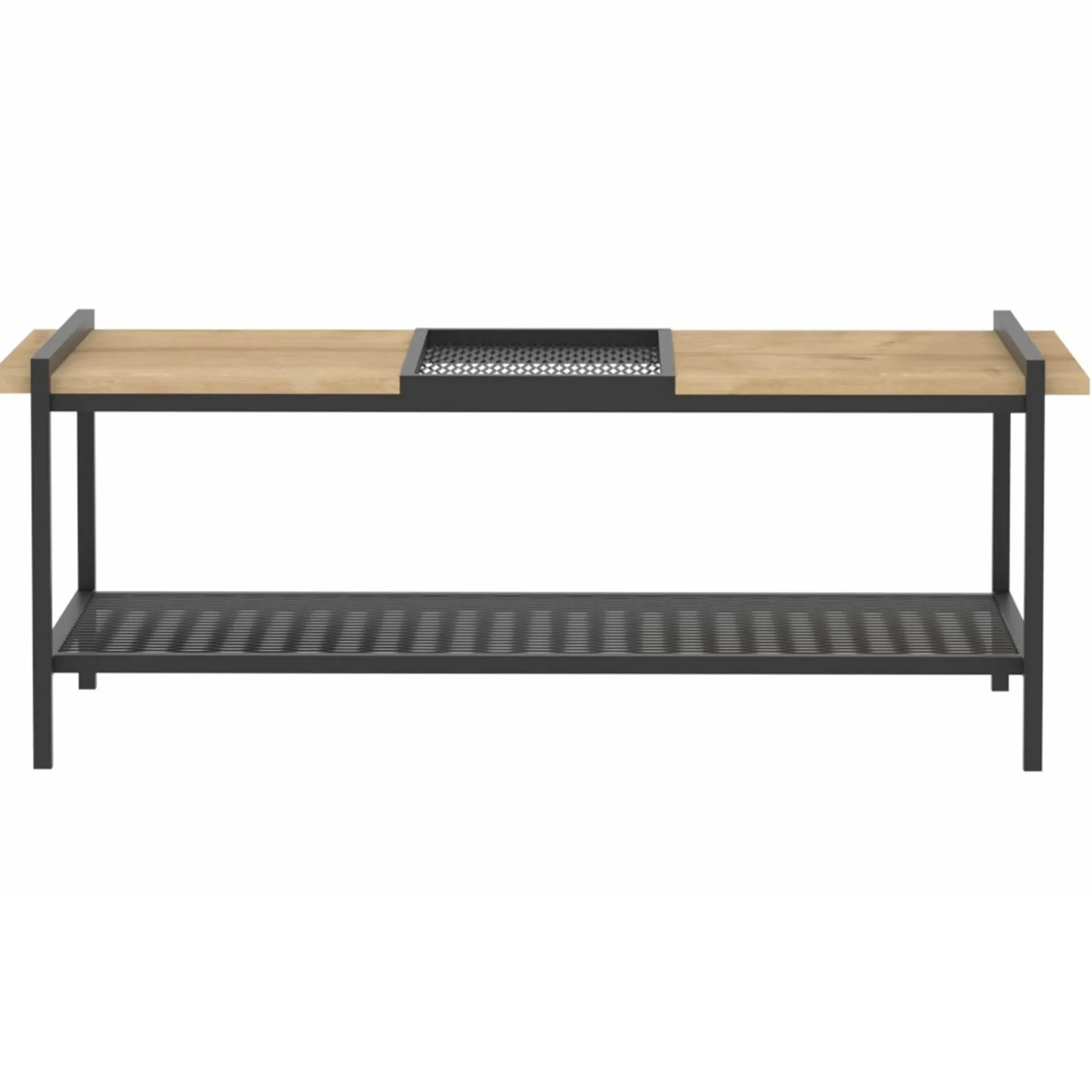 Mata Couchtisch | 100 % MELAMIN | Walnuss, Schwarz