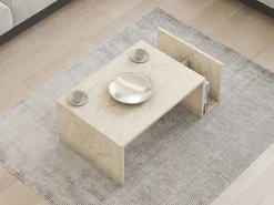 Memo Couchtisch | 100 % MELAMIN | Travertin