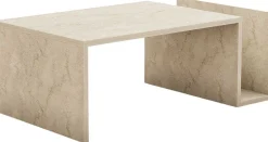 Memo Couchtisch | 100 % MELAMIN | Travertin