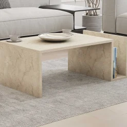 Memo Couchtisch | 100 % MELAMIN | Travertin