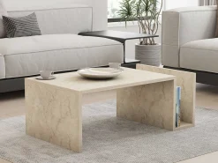 Memo Couchtisch | 100 % MELAMIN | Travertin