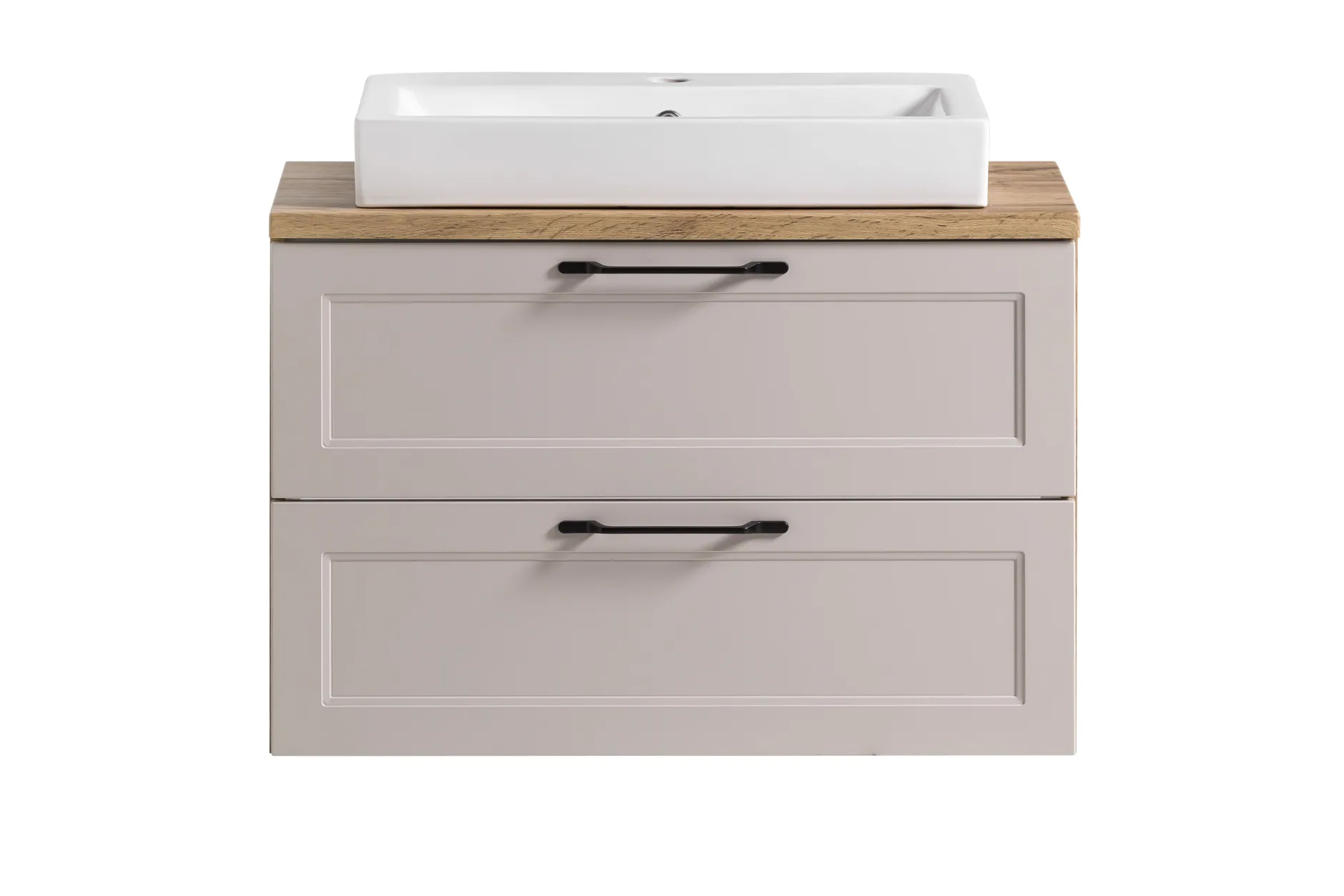 Meran Waschtischunterschrank | 80 x 47 x 65 cm | Eiche kaschmirfarbig