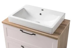 Meran Waschtischunterschrank | 80 x 47 x 65 cm | Eiche kaschmirfarbig