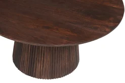 Miguel Runder Couchtisch 80cm Dunkelbraun