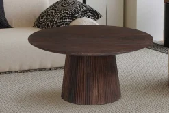 Miguel Runder Couchtisch 80cm Dunkelbraun
