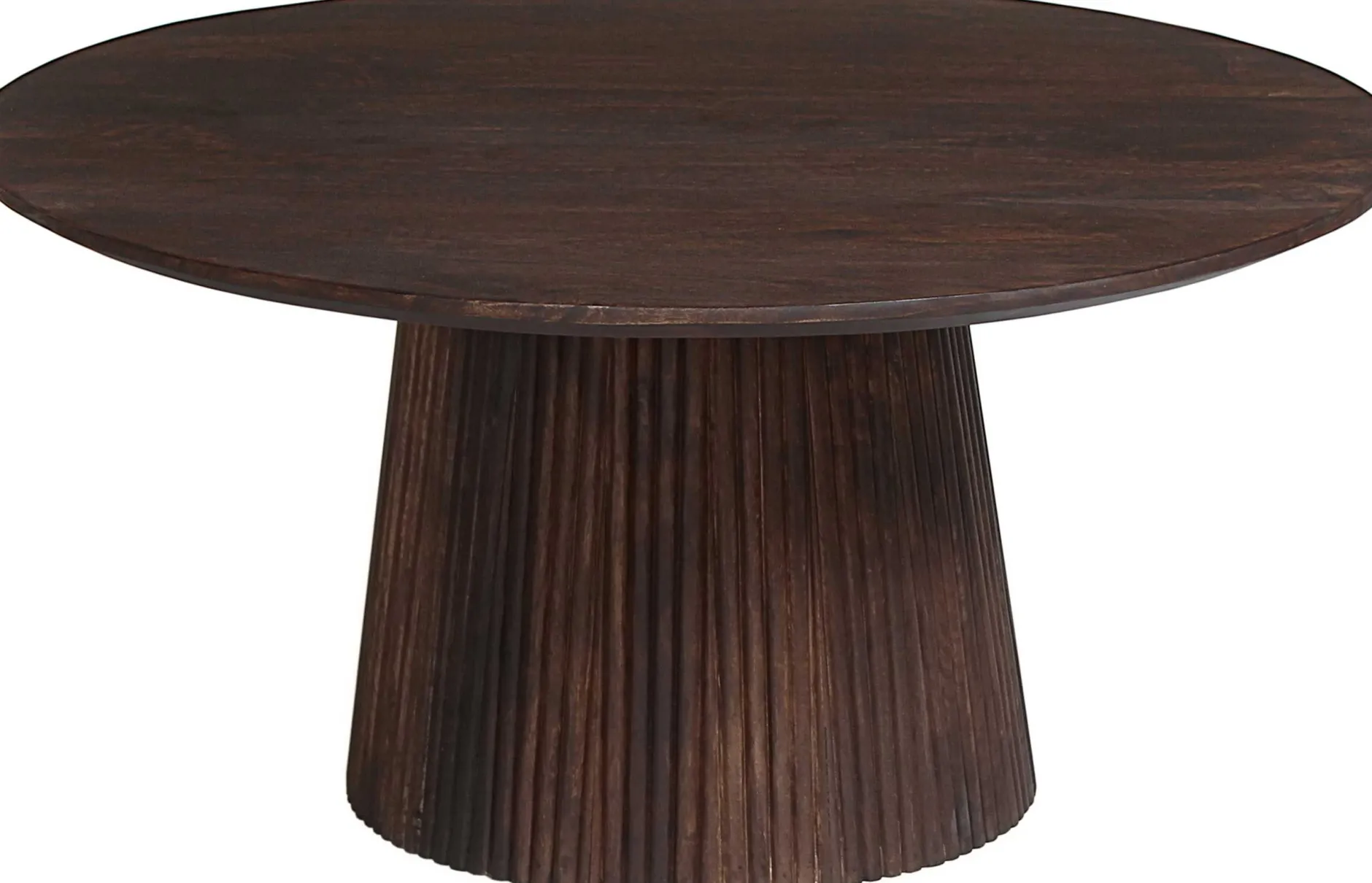 Miguel Runder Couchtisch 80cm Dunkelbraun