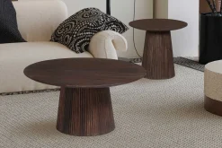 Miguel Runder Couchtisch 80cm Dunkelbraun