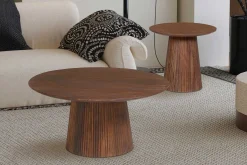 Miguel Runder Couchtisch 80cm Hellbraun