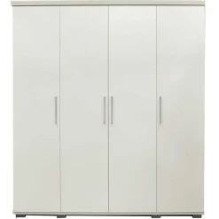 Mike 4-türiger Kleiderschrank: Weiß | 183x160x52cm