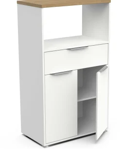 Mikrowellenschrank Access | 70,5 x 39,6 x 122,7 cm | Weiß