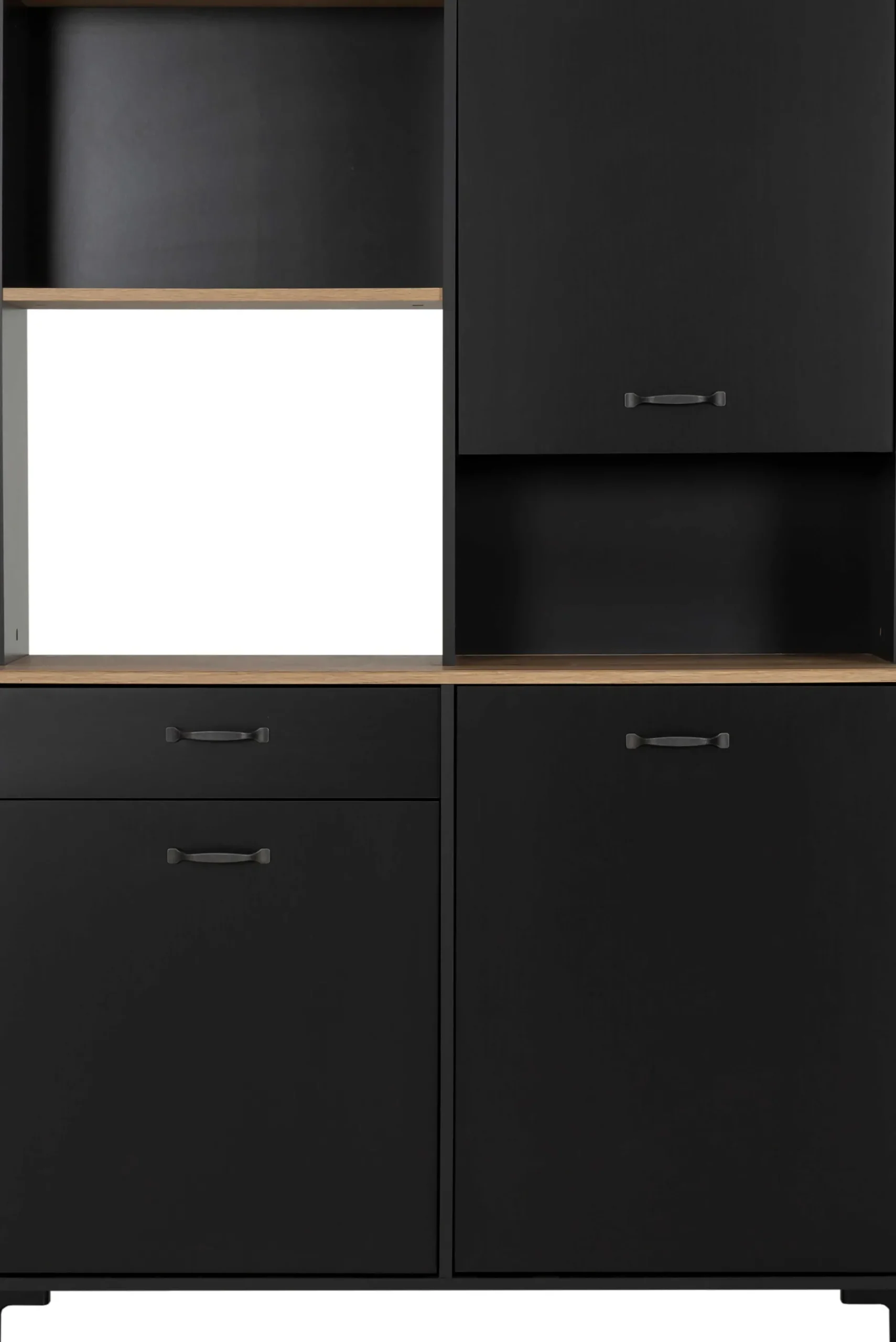 Mikrowellenschrank Manchester | 119 x 41 x 180 cm | Helvezia Oak Design