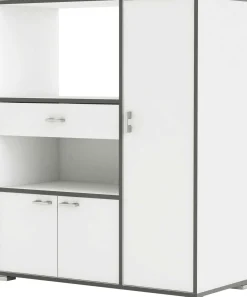 Mikrowellenschrank Zira mattweiß