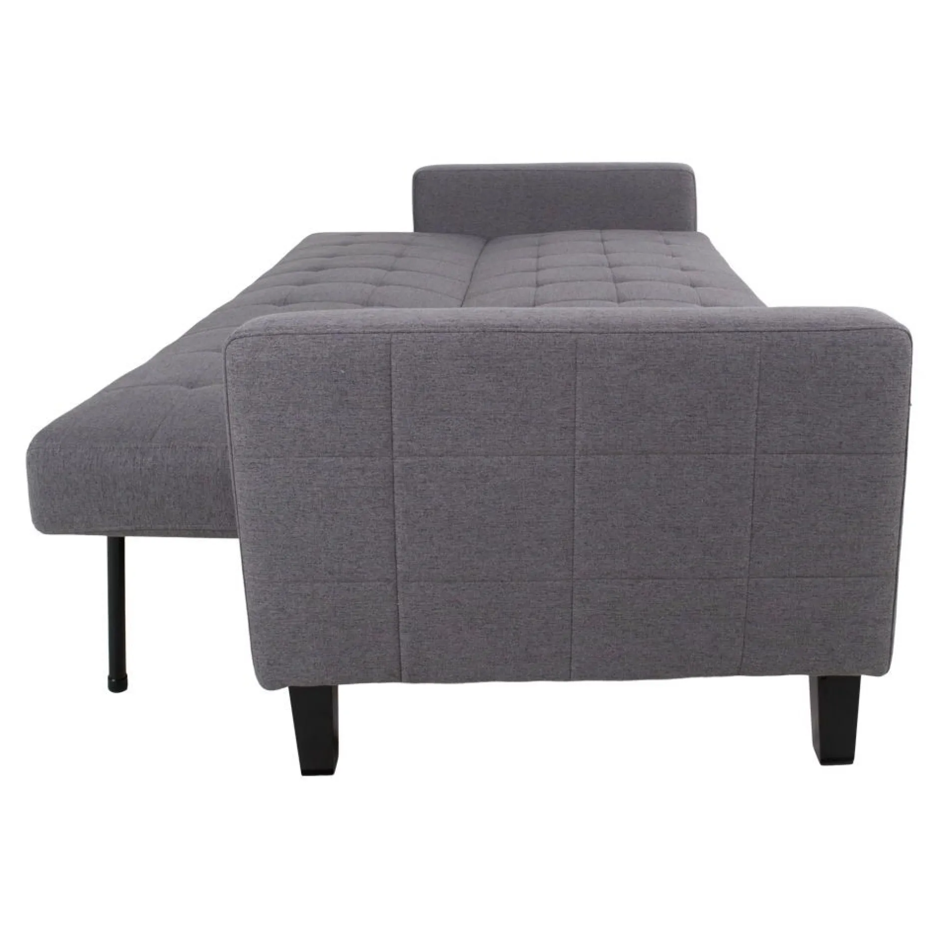 Milton Schlafsofa - 204x85x81cm - mit Stauraum - grau
