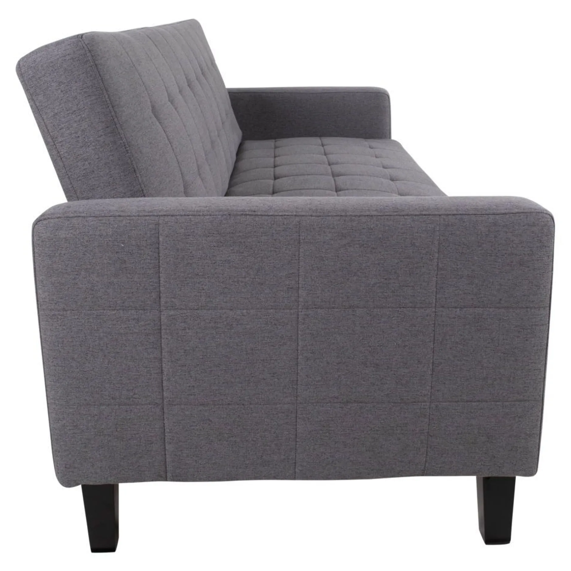 Milton Schlafsofa - 204x85x81cm - mit Stauraum - grau