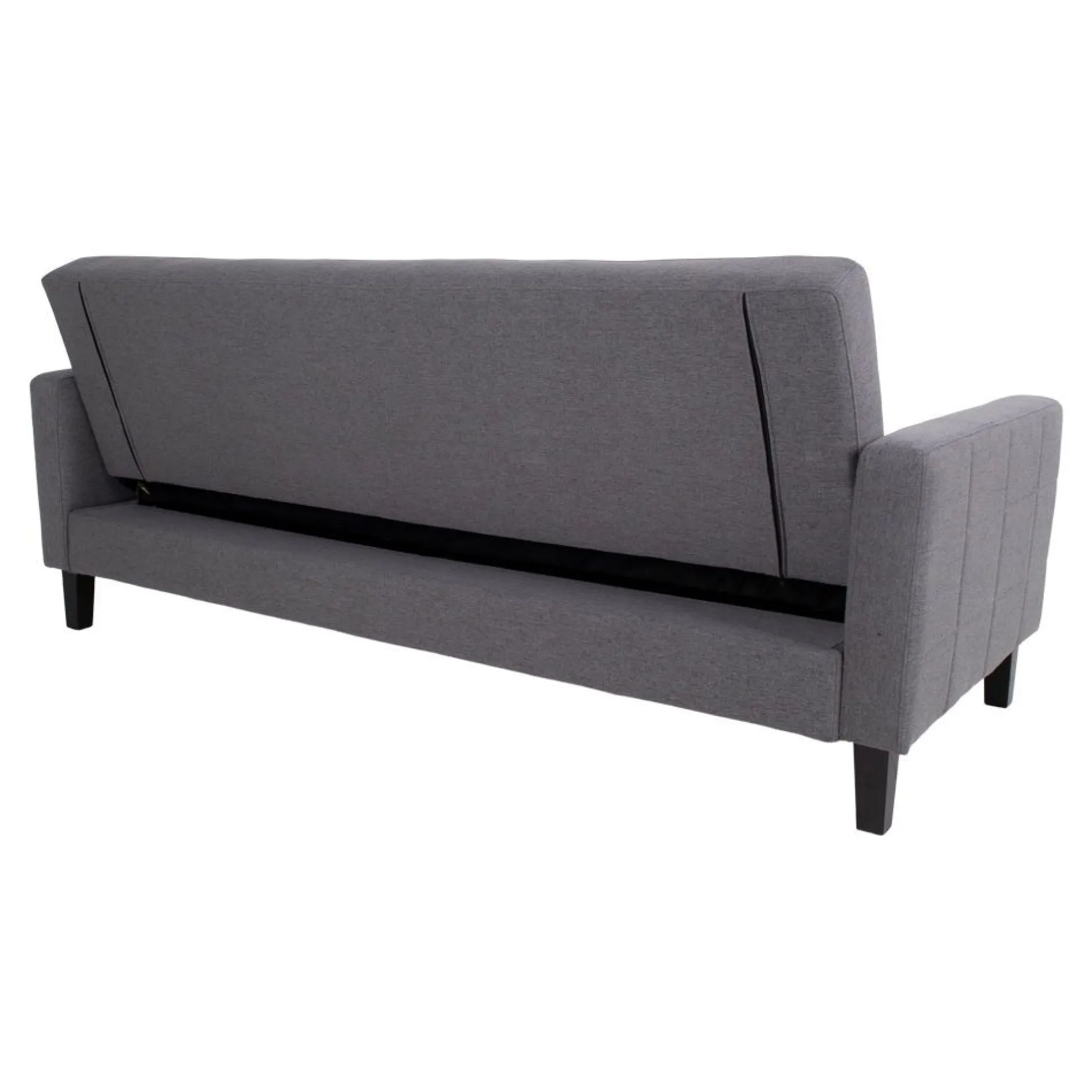 Milton Schlafsofa - 204x85x81cm - mit Stauraum - grau