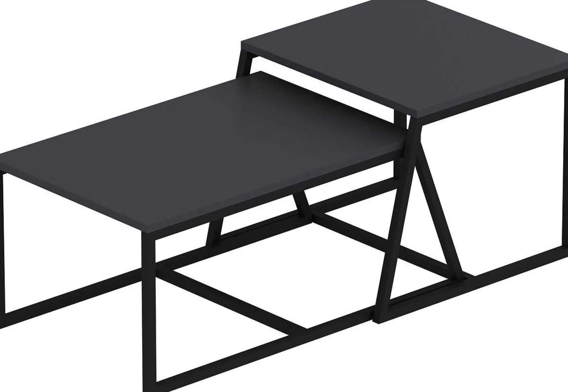 Minimal Couchtisch | 100 % MELAMIN | Anthrazit