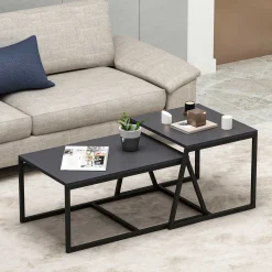 Minimal Couchtisch | 100 % MELAMIN | Anthrazit