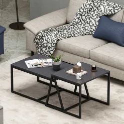 Minimal Couchtisch | 100 % MELAMIN | Anthrazit