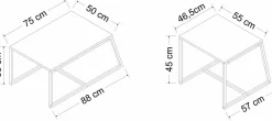 Minimal Couchtisch | 100 % MELAMIN | Anthrazit