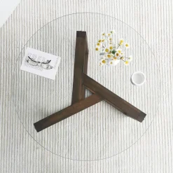 Miro Couchtisch | GEHÄRTETES GLAS | Walnuss