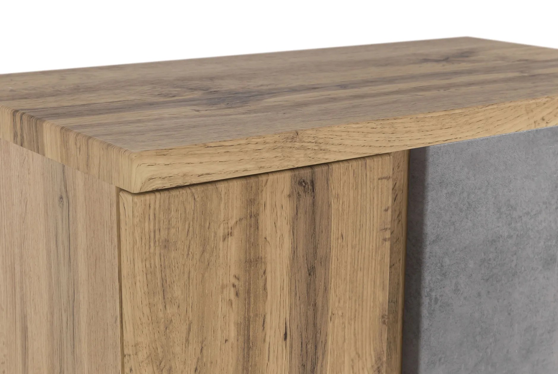 Mittelgroßer Aufbewahrungsschrank Varese | 65 x 35 x 130 cm | Betonfarbenes Design