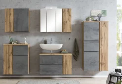 Mittelgroßer Aufbewahrungsschrank Varese | 65 x 35 x 130 cm | Farbe Beton