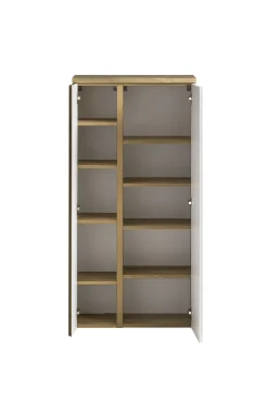 Mittelgroßer Aufbewahrungsschrank Varese | 65 x 35 x 130 cm | Weiß