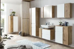 Mittelgroßer Aufbewahrungsschrank Varese | 65 x 35 x 130 cm | Weiß