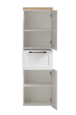 Mittelgroßer Lagerschrank Meran | 40 x 35 x 130 cm | Weiß