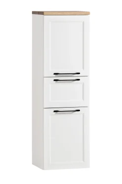 Mittelgroßer Lagerschrank Meran | 40 x 35 x 130 cm | Weiß