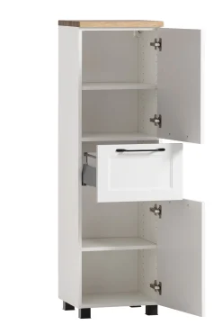 Mittelgroßer Lagerschrank Meran | 40 x 35 x 130 cm | Weiß