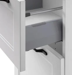 Mittelgroßer Lagerschrank Meran | 40 x 35 x 130 cm | Weiß