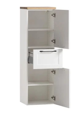 Mittelgroßer Lagerschrank Meran | 40 x 35 x 130 cm | Weiß