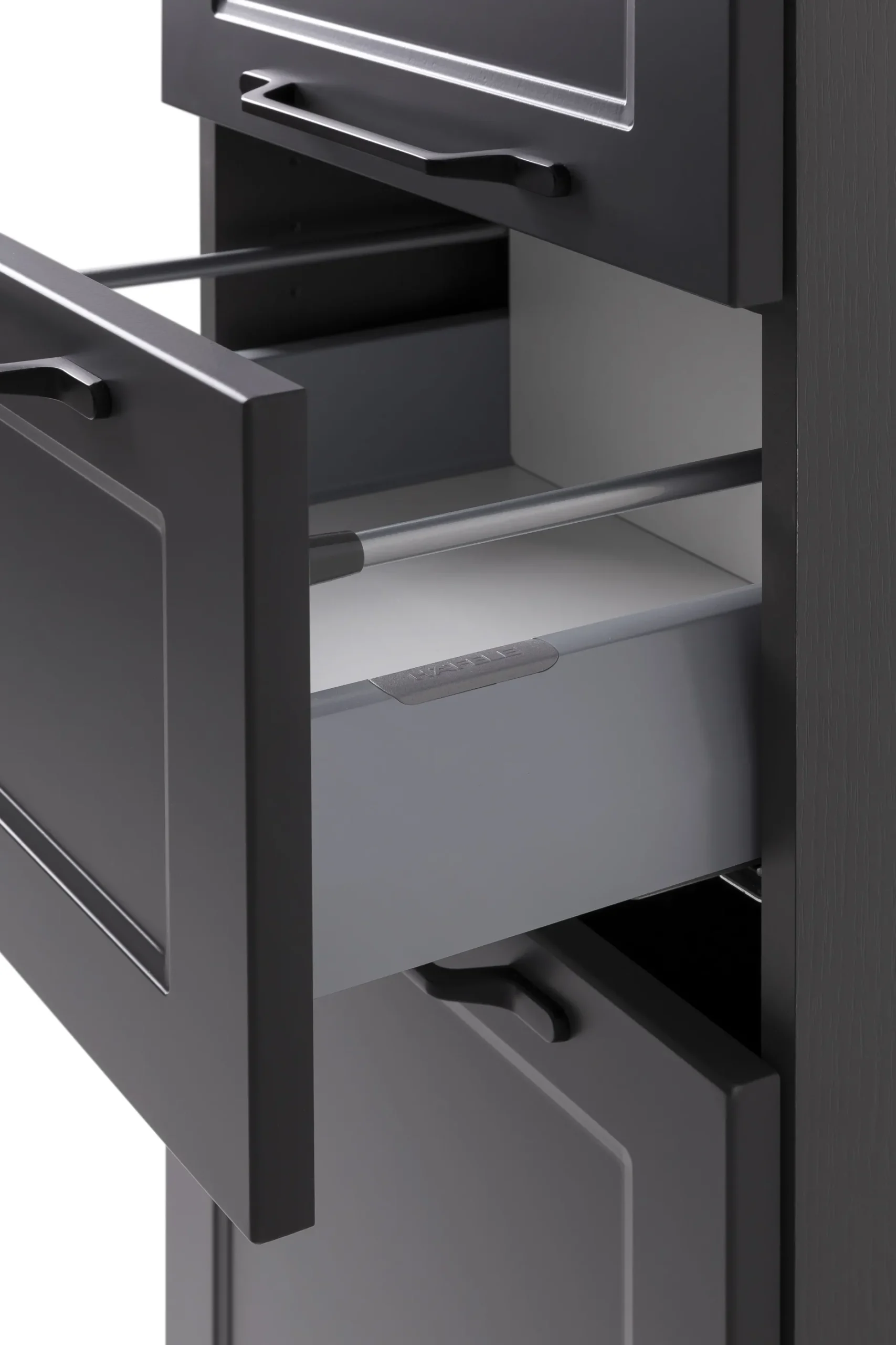 Mittelgroßer Lagerschrank Meran | 40 x 35 x 130 cm | Grau