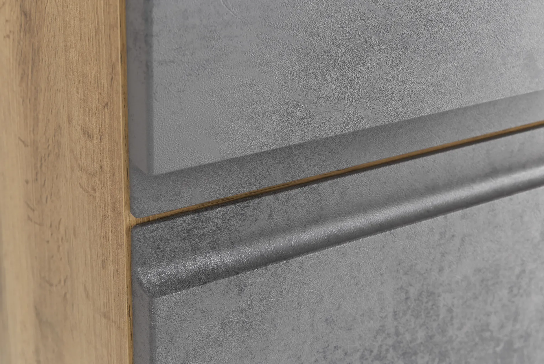Mittelgroßer Säulenschrank Varese | 40 x 35 x 130 cm | Betonfarbenes Design