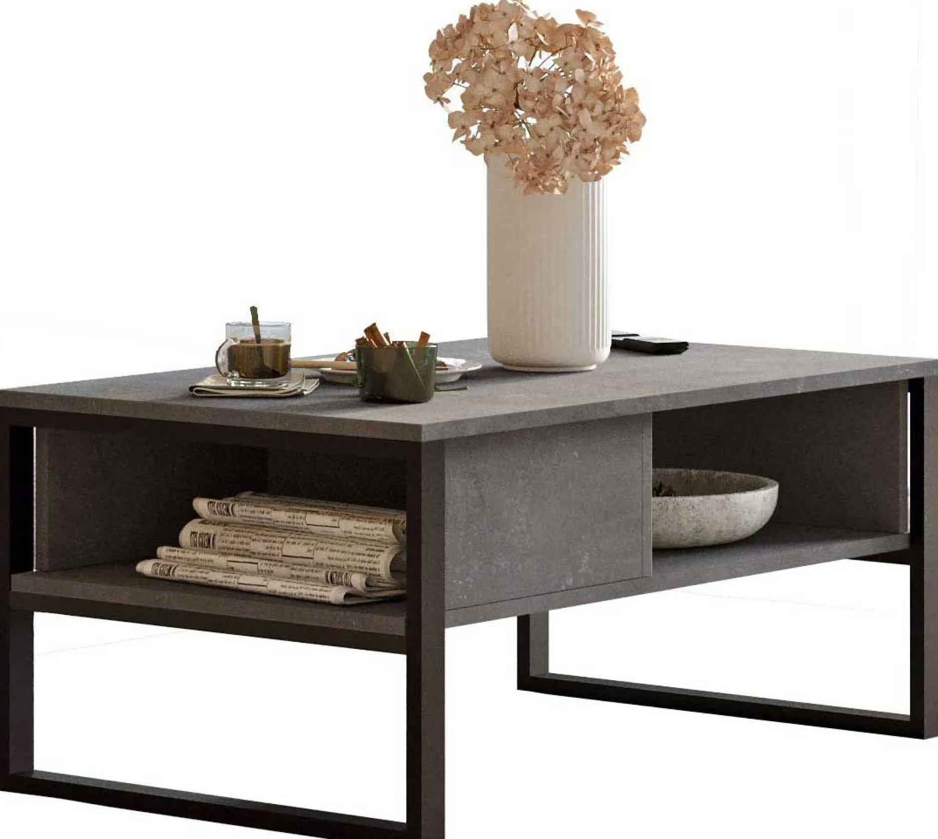ML34 Couchtisch | 100 % MELAMIN | Silber