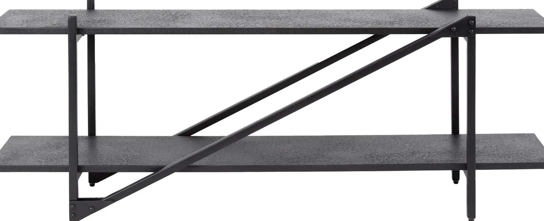 Moderner TV-Schrank 140cm grau mit MDF-Fachböden