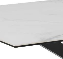 Moderner weißer Keramik-Esstisch, 160x90cm