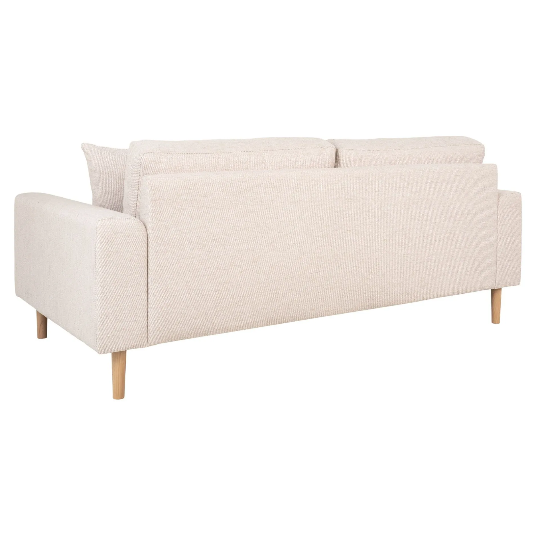 Modernes Sand 2.5 Sitzer Sofa mit Holzbeinen und Kissen