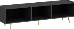 Modisches TV-Element Woody - Anthrazit Gold