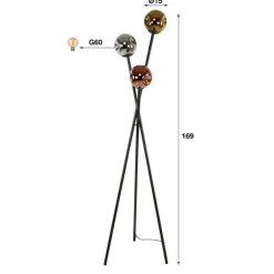 MollieStehlampe -chrom/gold/kupfer