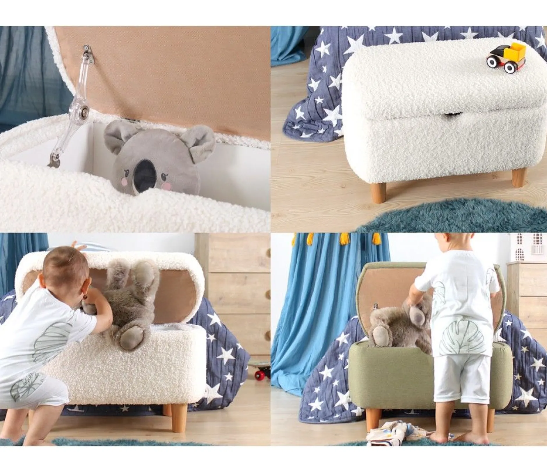 Moouv C Sitzpuff | 50 % BAUMWOLLE / 50 % SAMT | Gelb
