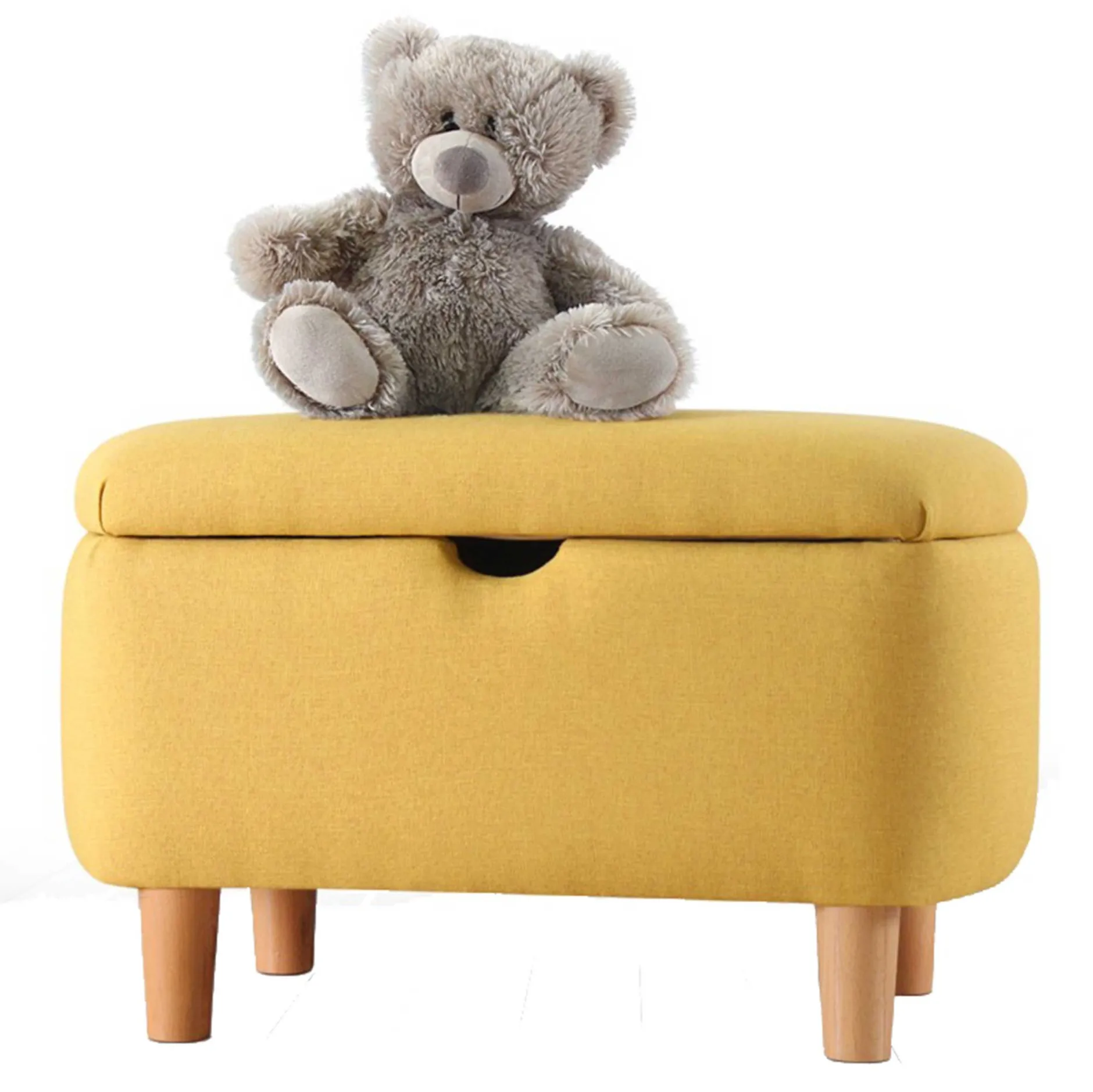 Moouv C Sitzpuff | 50 % BAUMWOLLE / 50 % SAMT | Gelb