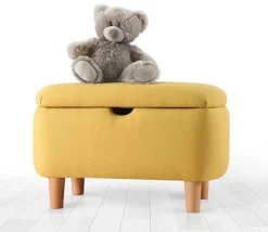 Moouv C Sitzpuff | 50 % BAUMWOLLE / 50 % SAMT | Gelb