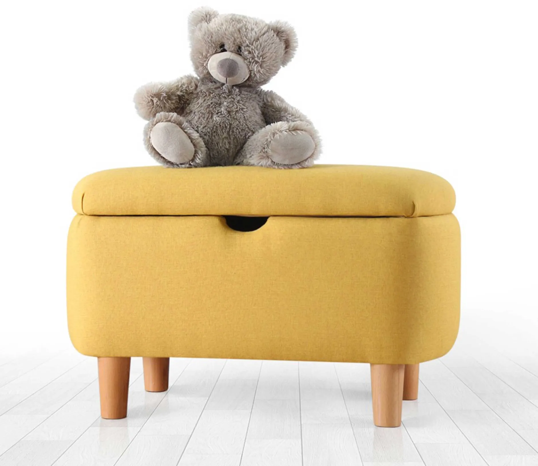Moouv C Sitzpuff | 50 % BAUMWOLLE / 50 % SAMT | Gelb
