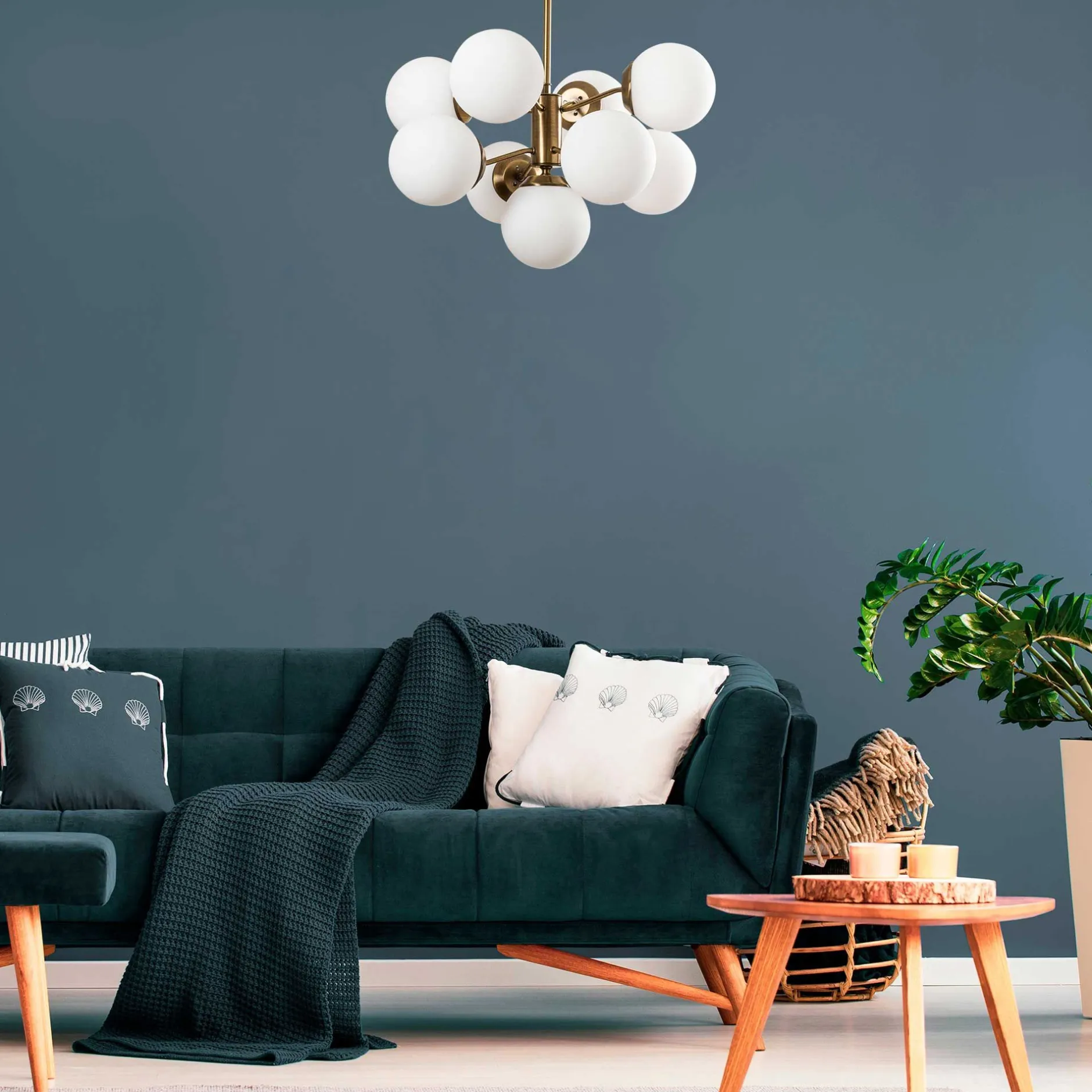 Mudoni Kronleuchter | METALLGEHÄUSE | Vintage, Weiß