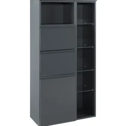 Multifunktionaler Aufbewahrungsschrank Cardiff | 65 x 35 x 130 cm | Grau