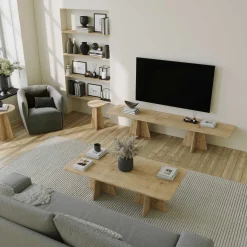 Mushroom 2 Couchtisch | 100 % MELAMIN | Saphir-Eiche
