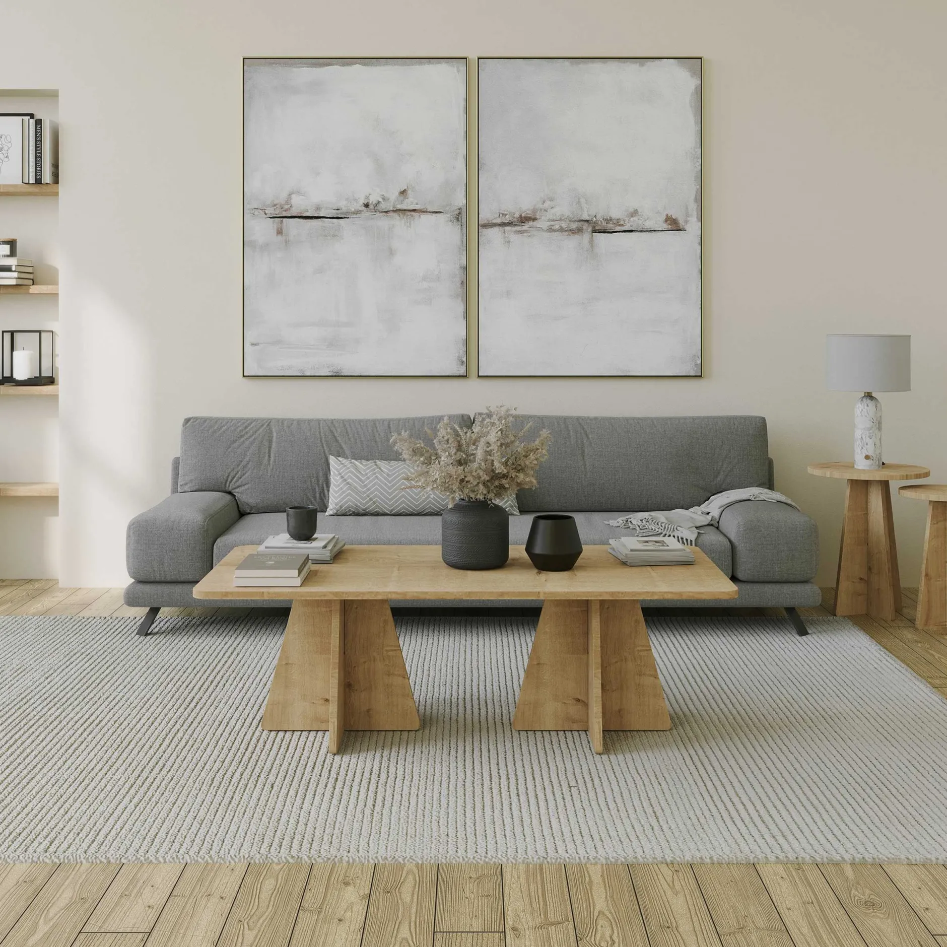Mushroom 2 Couchtisch | 100 % MELAMIN | Saphir-Eiche